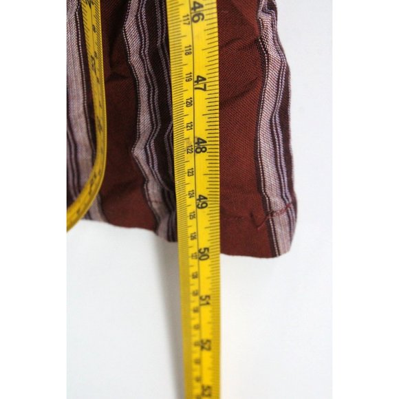 SKY AND SPARROW Jumpsuit Womens Red Striped Button Front Rust Short Sleeve XS NW - Picture 11 of 11